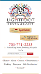Mobile Screenshot of lightfootrestaurant.com